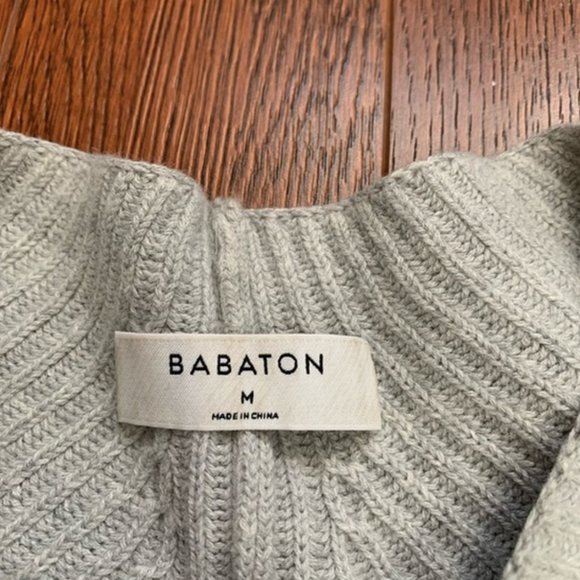 Aritzia Babaton Chalmers Grey Mock Neck Sweater - Picture 5 of 5